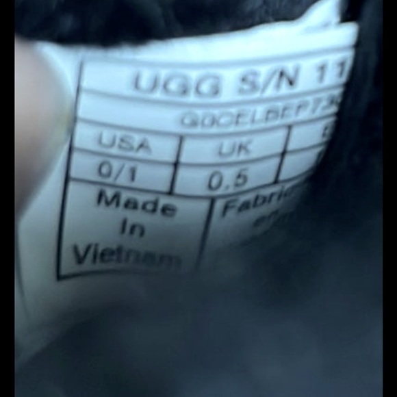 UGG Australia baby girl Black Sparkle Boots - Picture 4 of 5